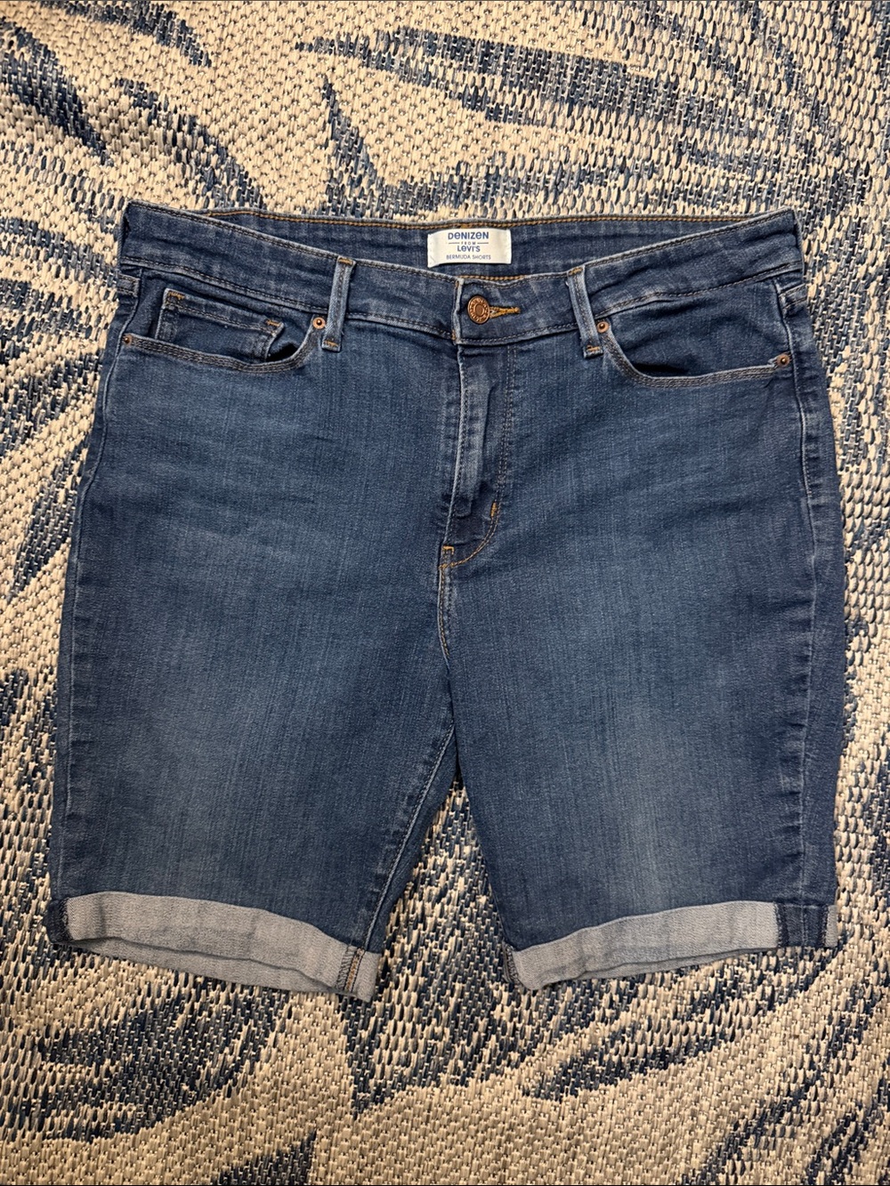 Denizen from Levi's women’s Denim Bermuda Shorts - Blue